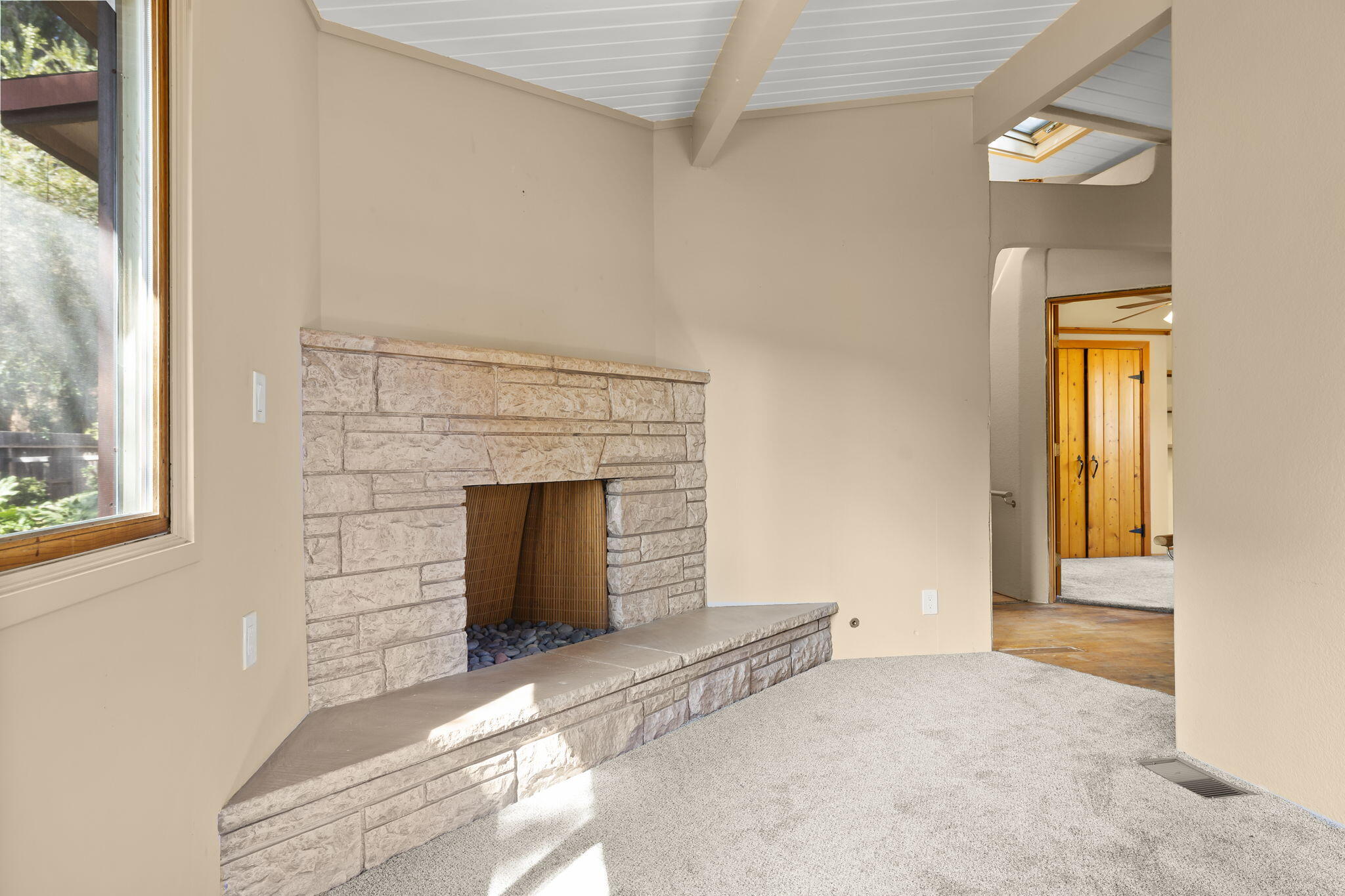 5130 Cathedral Oaks Road Santa Barbara, CA 93111 - Photo 22 of 68 a view of a livingroom with a fireplace and window