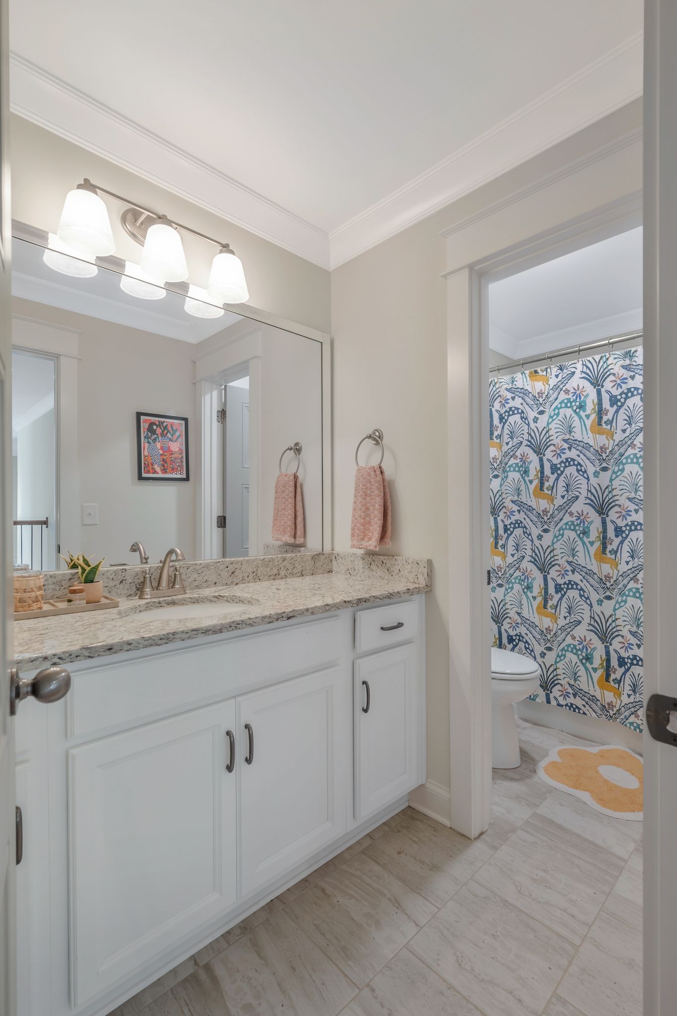 1009 Alpaca Drive Spring Hill, TN 37174 - Photo 37 of 48 a bathroom with a granite countertop sink and a mirror