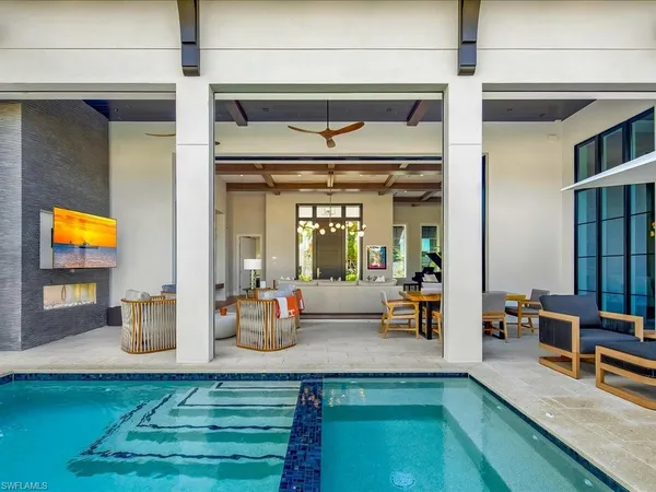 an outdoor space view with a sitting space