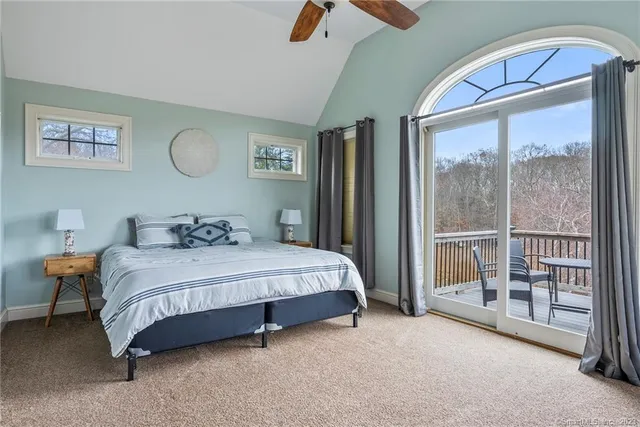 a view of a patio in back of house