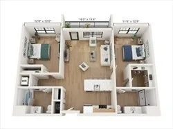 a view of a city from a balcony