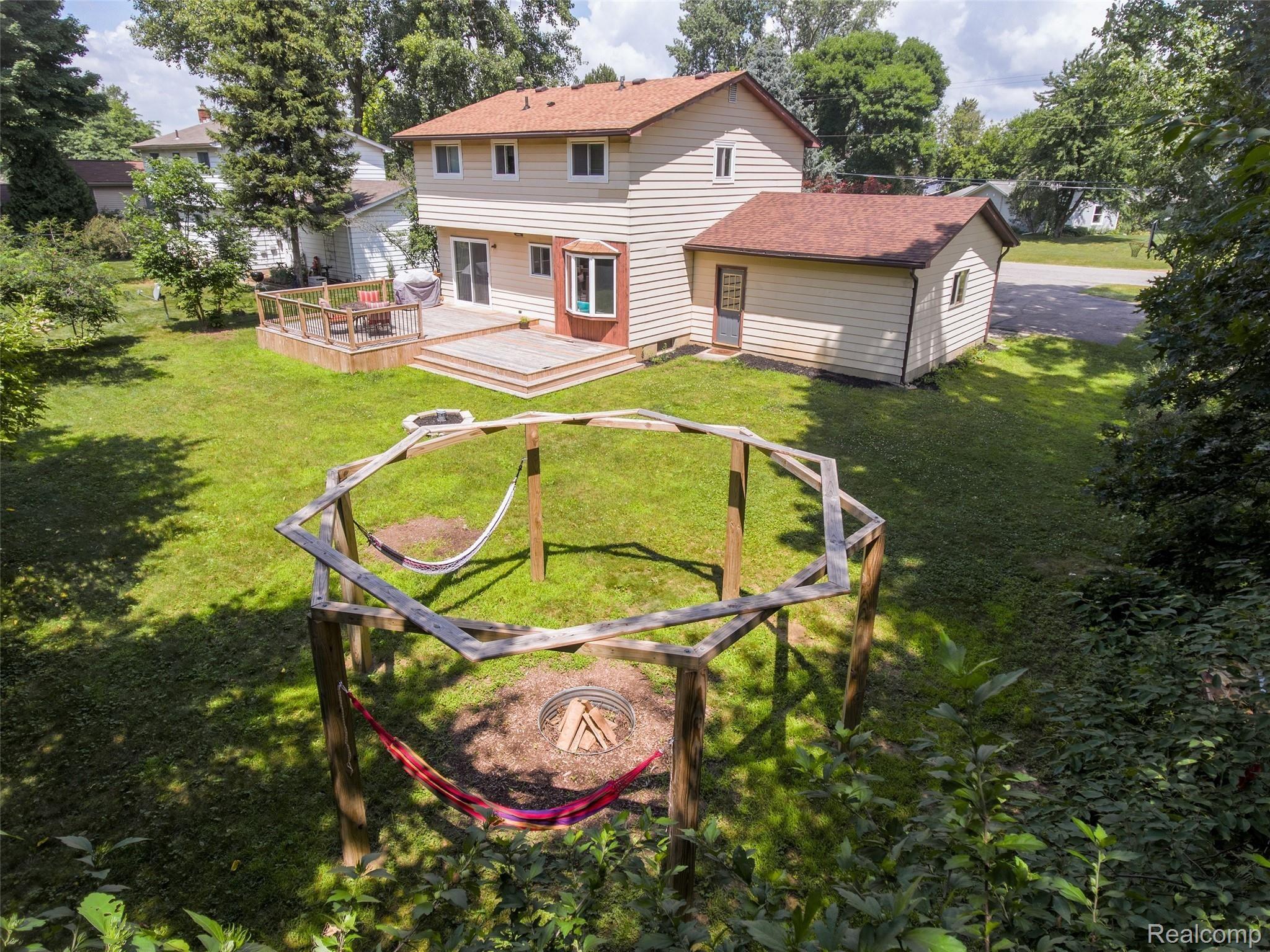 Private Backyard, New Custom  Multi Level Deck 20x28! Pergola That Holds Hammocks!