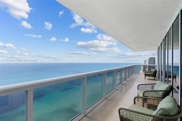 a view of balcony with couch