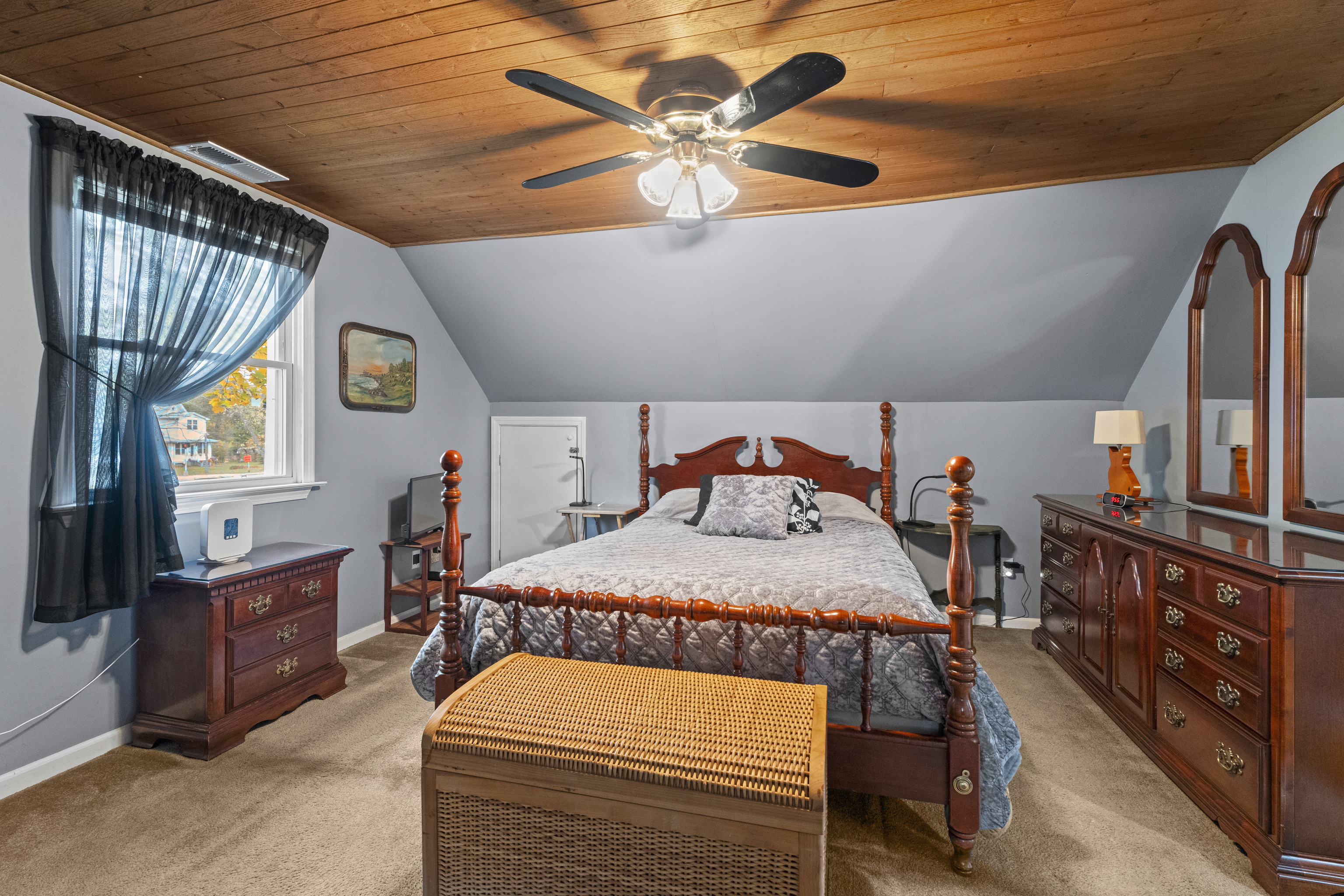 101 Pool Road North Haven, CT 06473 - Photo 13 of 23 a bedroom with a bed and a chandelier