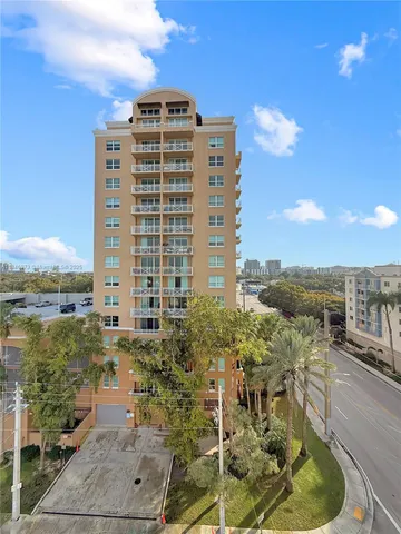 a view of a city with tall buildings