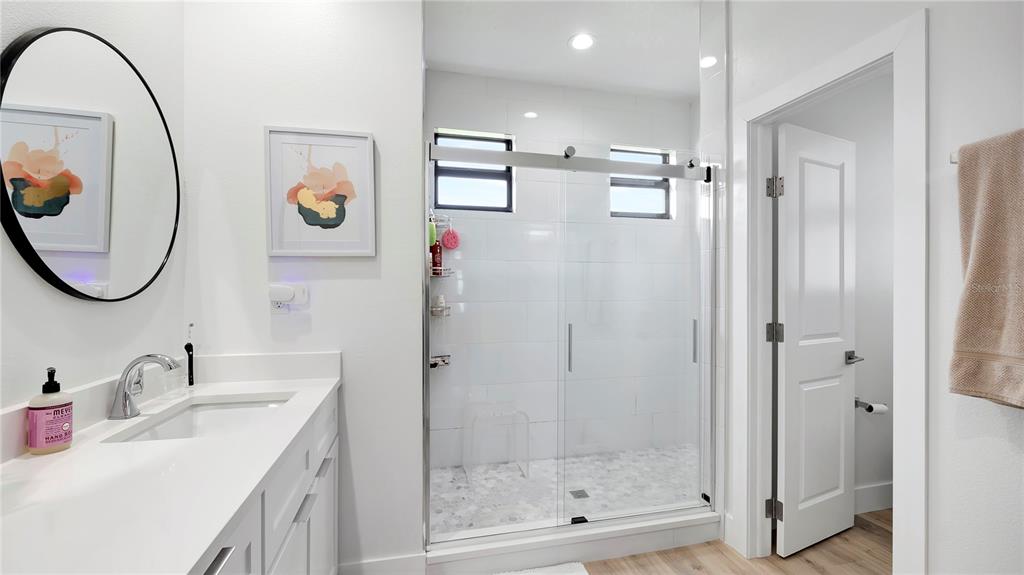 306 East Clay Avenue Brandon, FL 33510 - Photo 25 of 26 a bathroom with a sink and a mirror