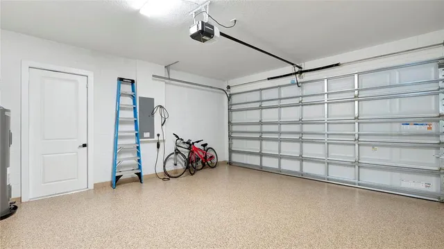 a view of a garage with toys