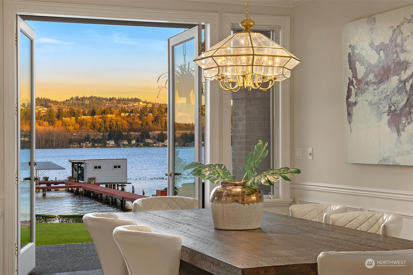 4452 Ferncroft Road Mercer Island, WA 98040 - Photo 12 of 39 a view of a dining room with furniture window and outside view