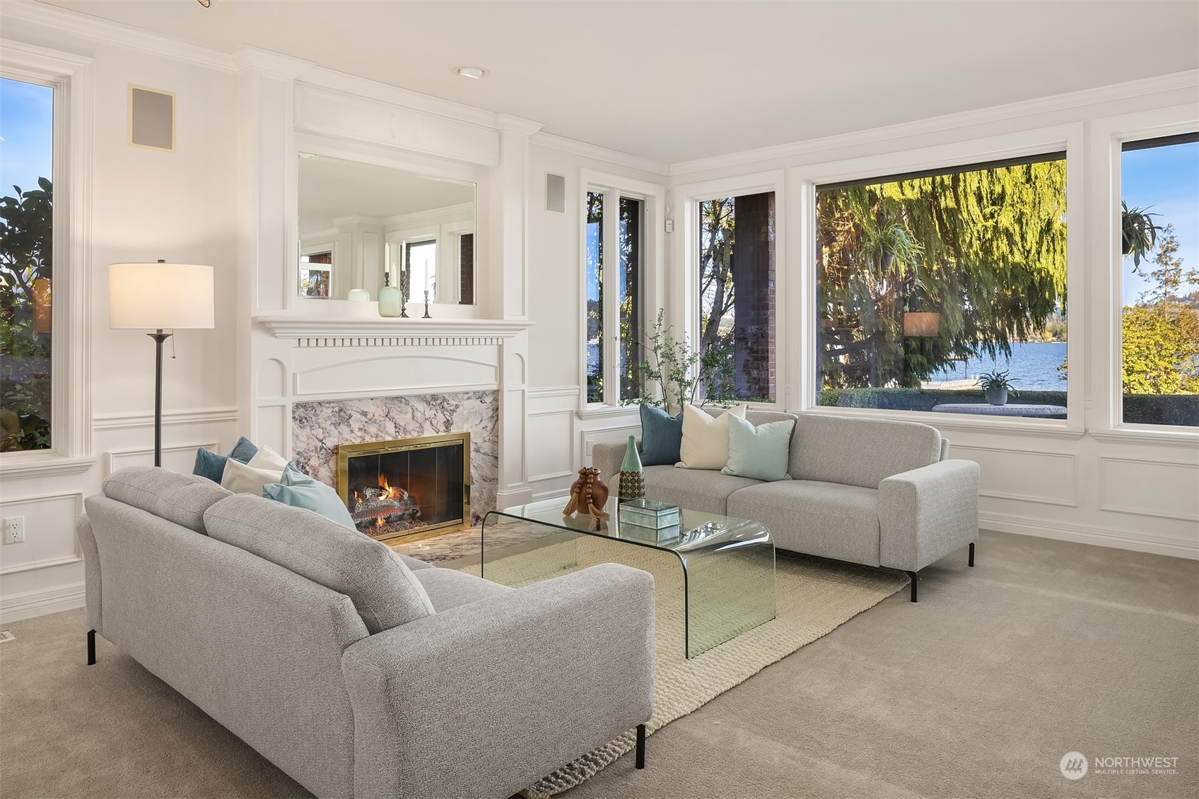 4452 Ferncroft Road Mercer Island, WA 98040 - Photo 19 of 39 a living room with furniture and a large window