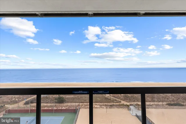 a view of an outdoor space and beach