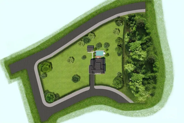 a view of a back yard