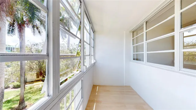 a view of a garden from a window