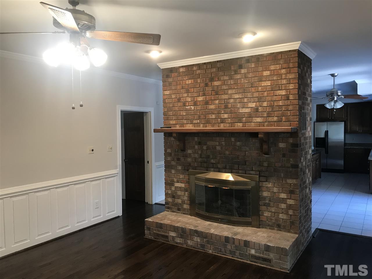 1205 Little Creek Road Durham, NC 27713 - Photo 4 of 22 Family room off kitchen with gas log fireplace