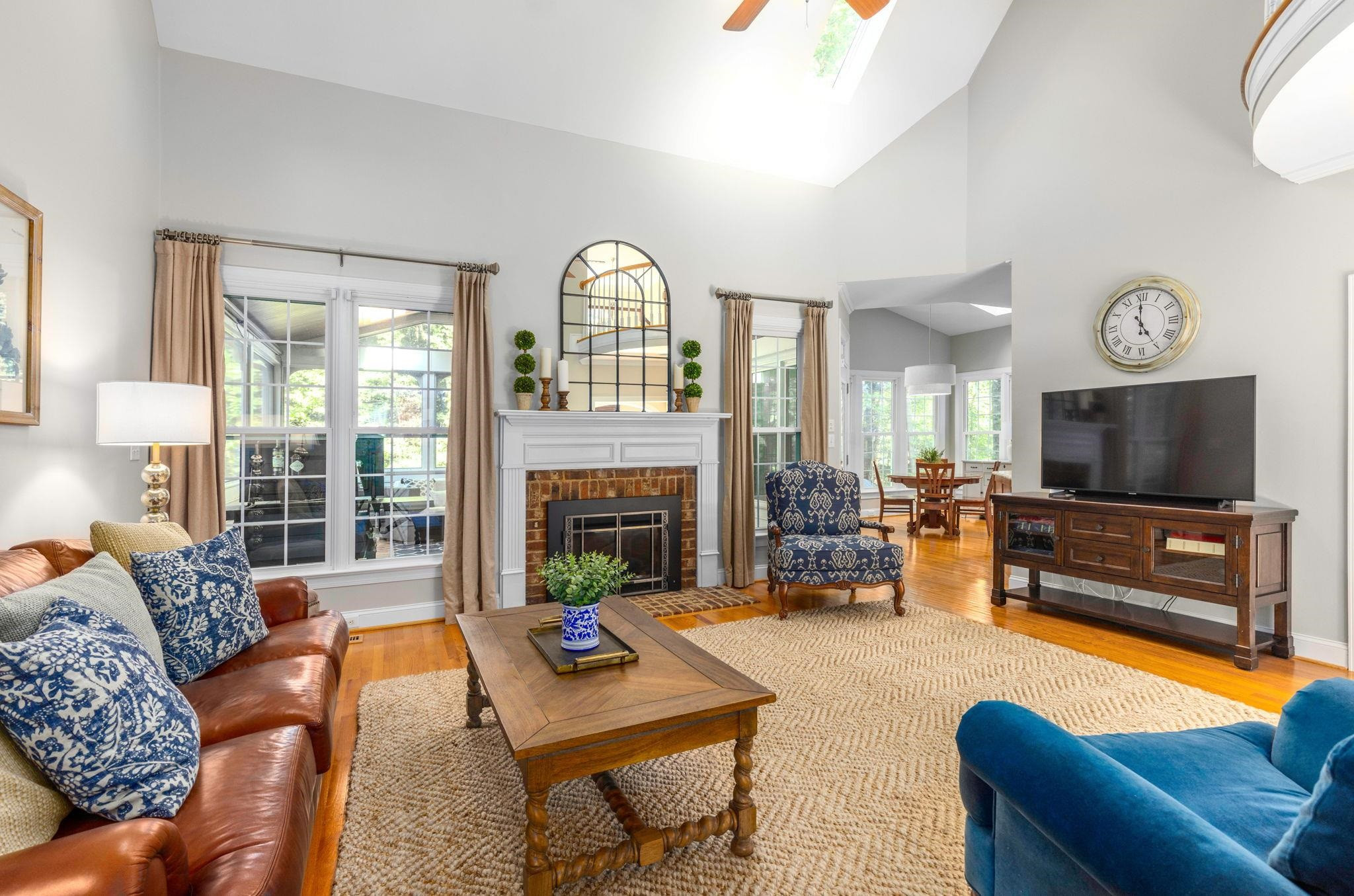 111 Raphael Drive Cary, NC 27511 - Photo 12 of 54 Open Family Room with Cathedral Ceiling