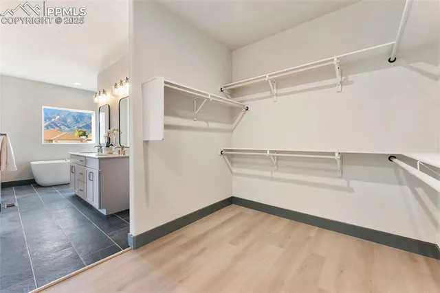 a view of a room with storage and utility