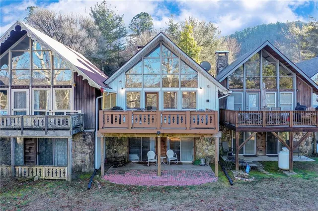 a view of a building with a street