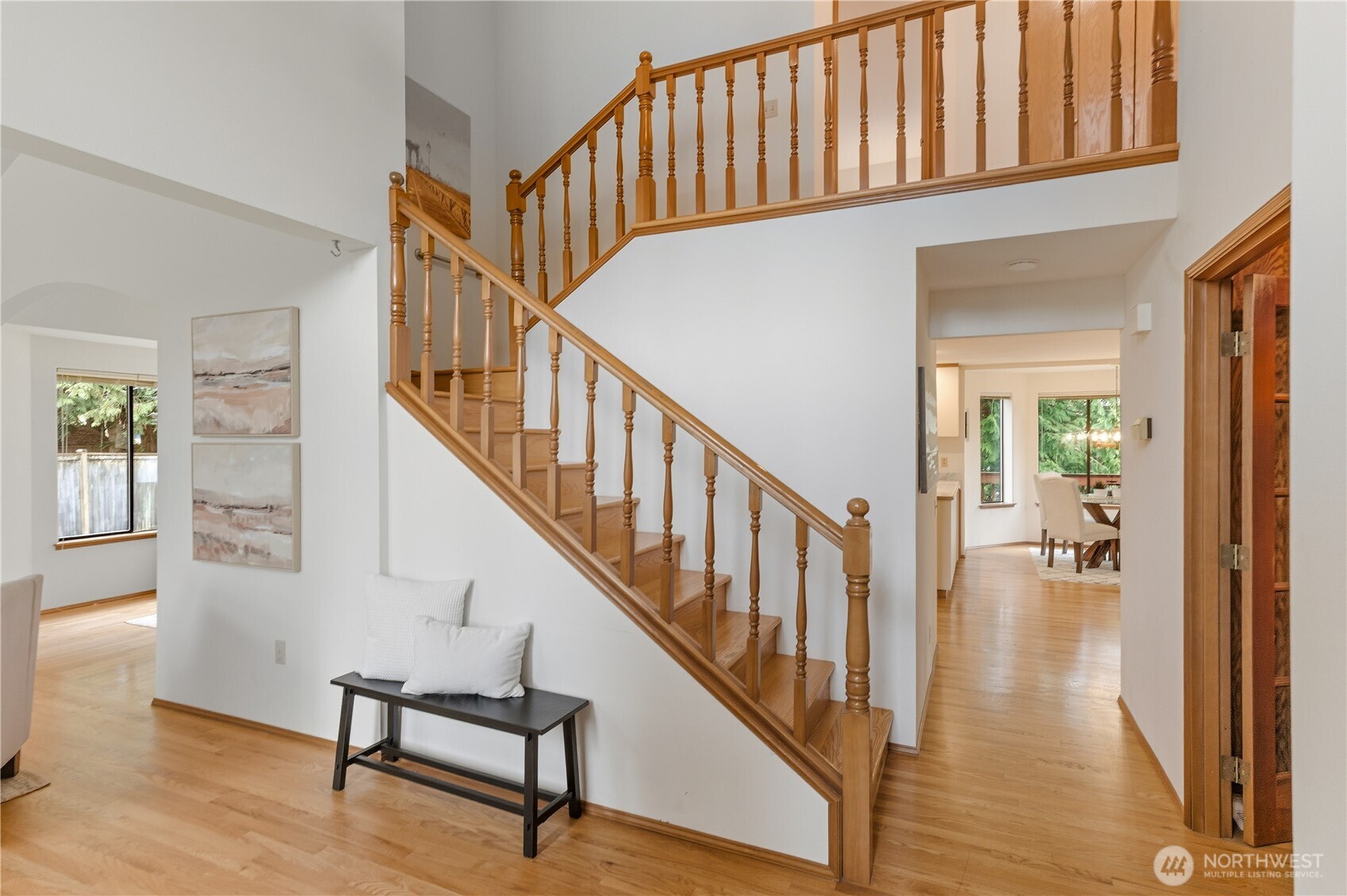 2700 234th Street Southwest Brier, WA 98036 - Photo 2 of 38 a view of staircase with lots of frames on wall and a window