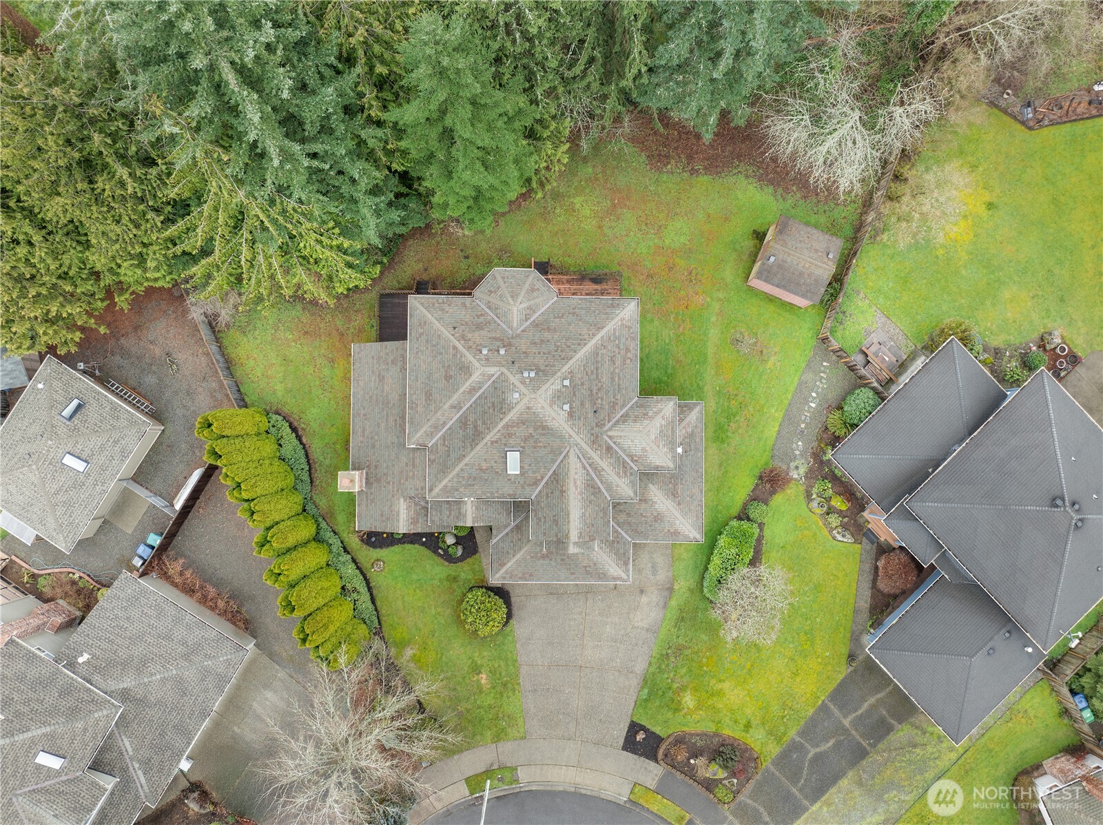 2700 234th Street Southwest Brier, WA 98036 - Photo 35 of 38 an aerial view of a house with a yard and lake view