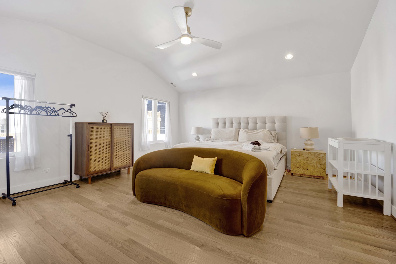 2648 West Homer Street Chicago, IL 60647 - Photo 21 of 49 a bedroom with furniture and wooden floor