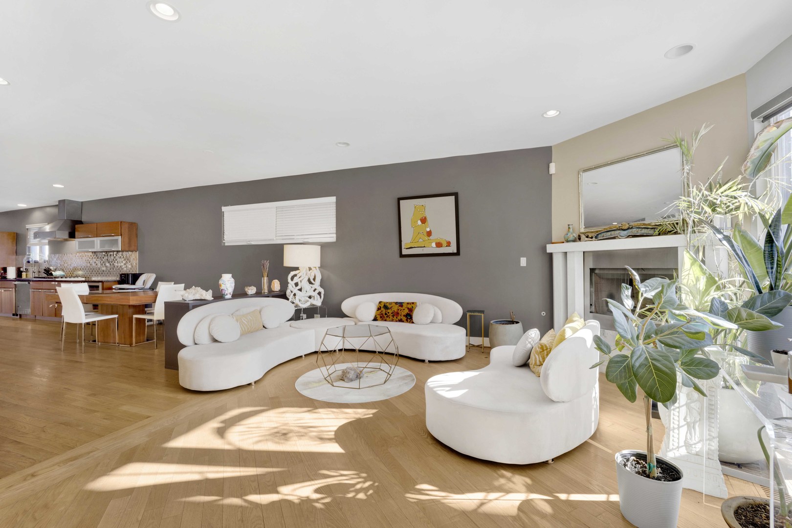 2648 West Homer Street Chicago, IL 60647 - Photo 4 of 49 a living room with furniture and a chandelier