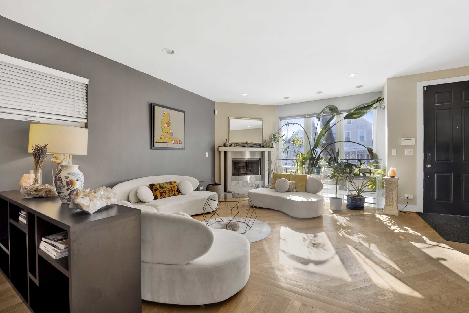 2648 West Homer Street Chicago, IL 60647 - Photo 6 of 49 a living room with fireplace furniture and a window