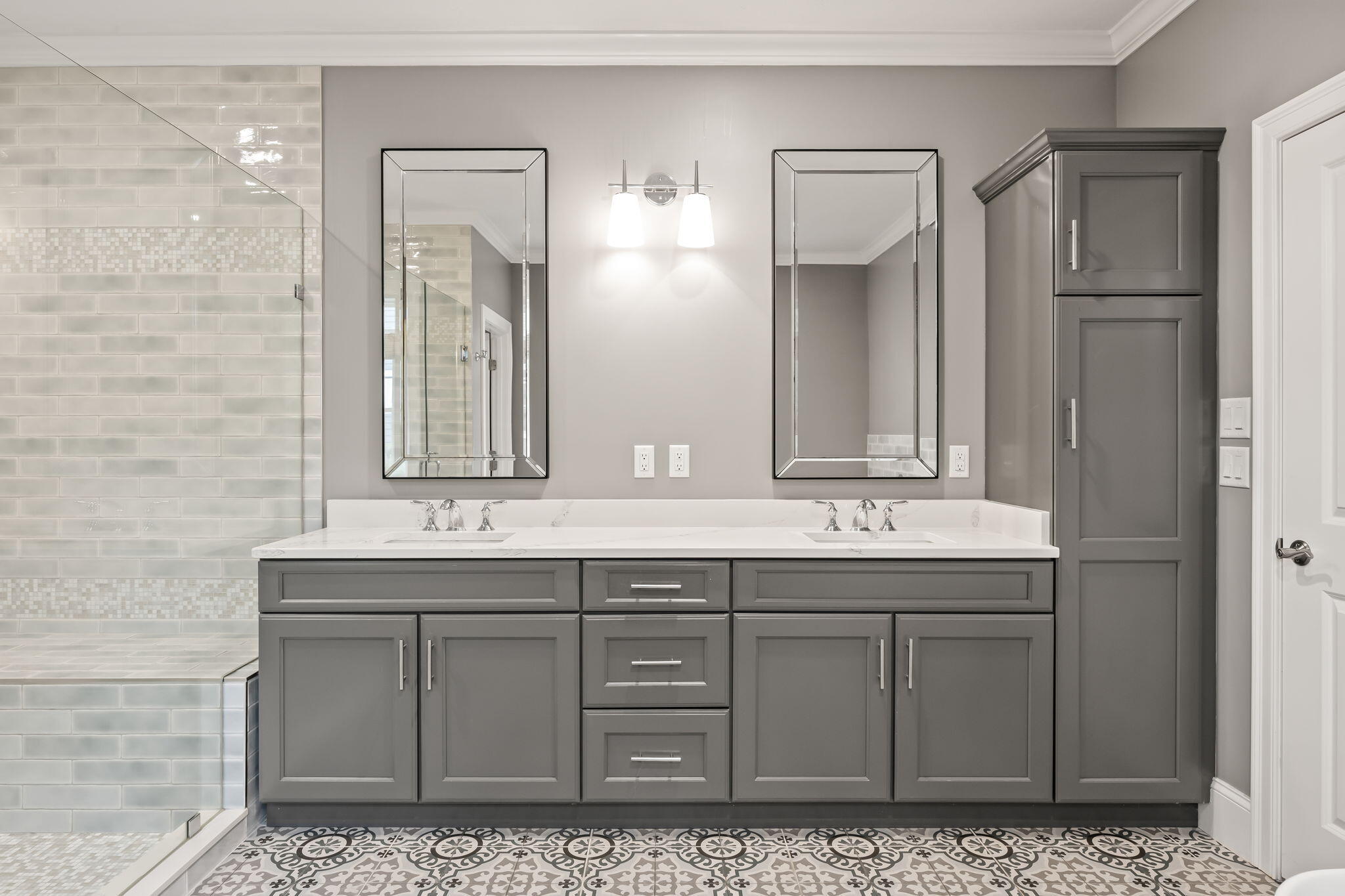 7 Nicklaus Way Mashpee, MA 02649 - Photo 30 of 45 a bathroom with a granite countertop sink and a mirror