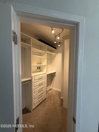a view of walk in closet