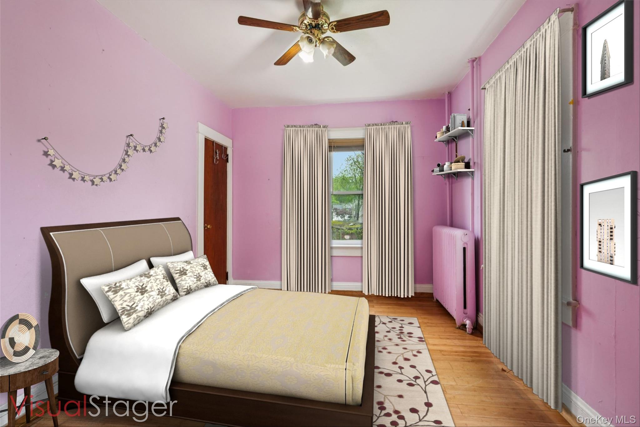 334 Union Avenue Peekskill, NY 10566 - Photo 9 of 20 a bedroom with a bed and a chandelier