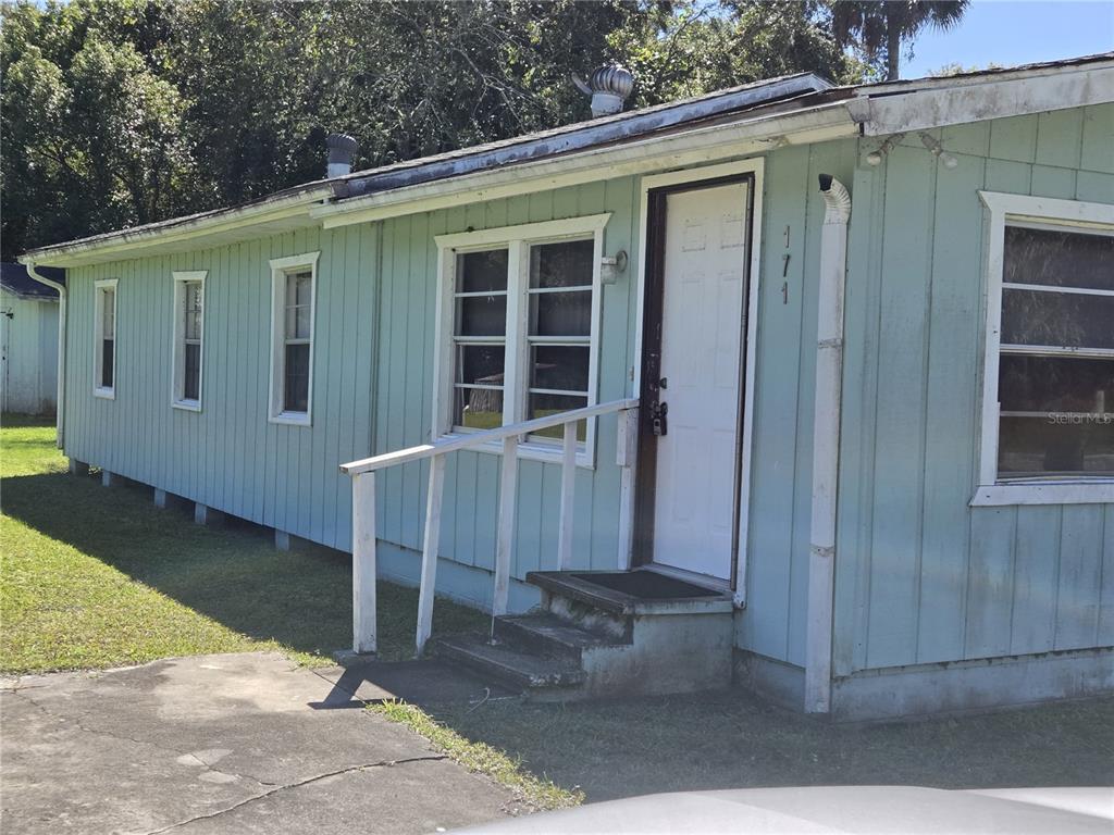 a front view of a house