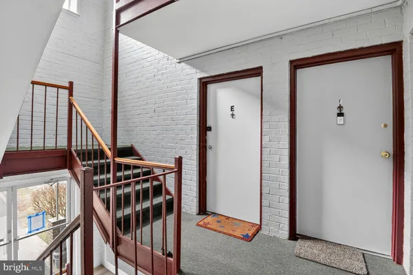 a view of an entryway with staircase