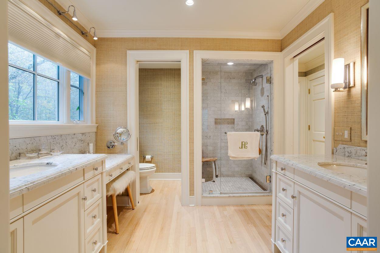 4545 Louisa Road Keswick, VA 22947 - Photo 31 of 51 a bathroom with a sink a toilet and shower