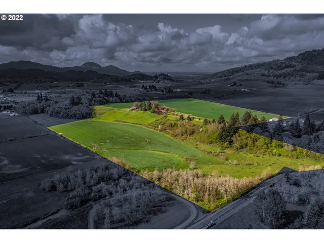 a view of a backyard with wooden fence