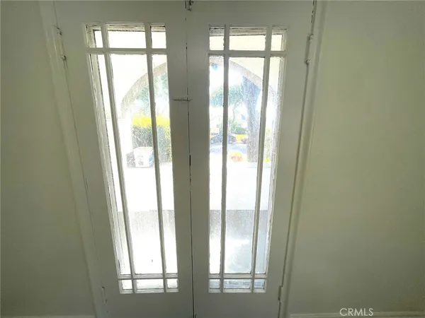 a view of an front door