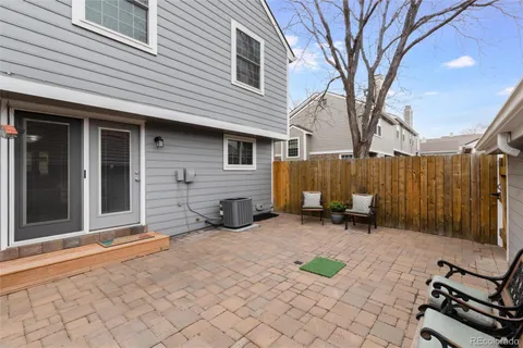 a front view of a house with patio