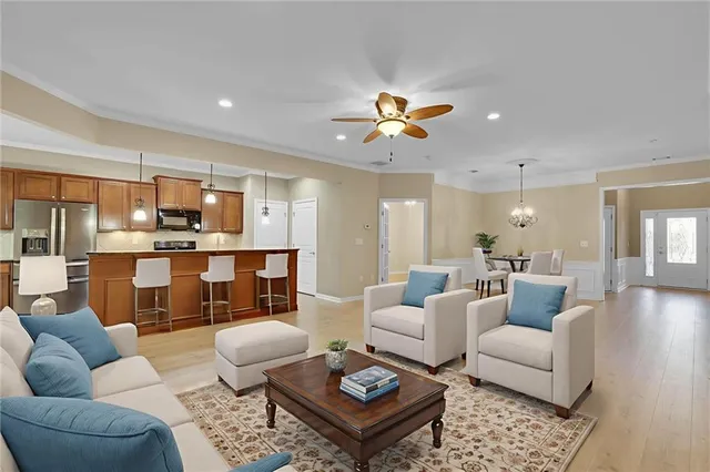 a large room with chandelier windows and chandelier