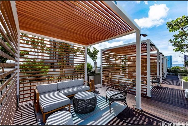 a view of outdoor seating