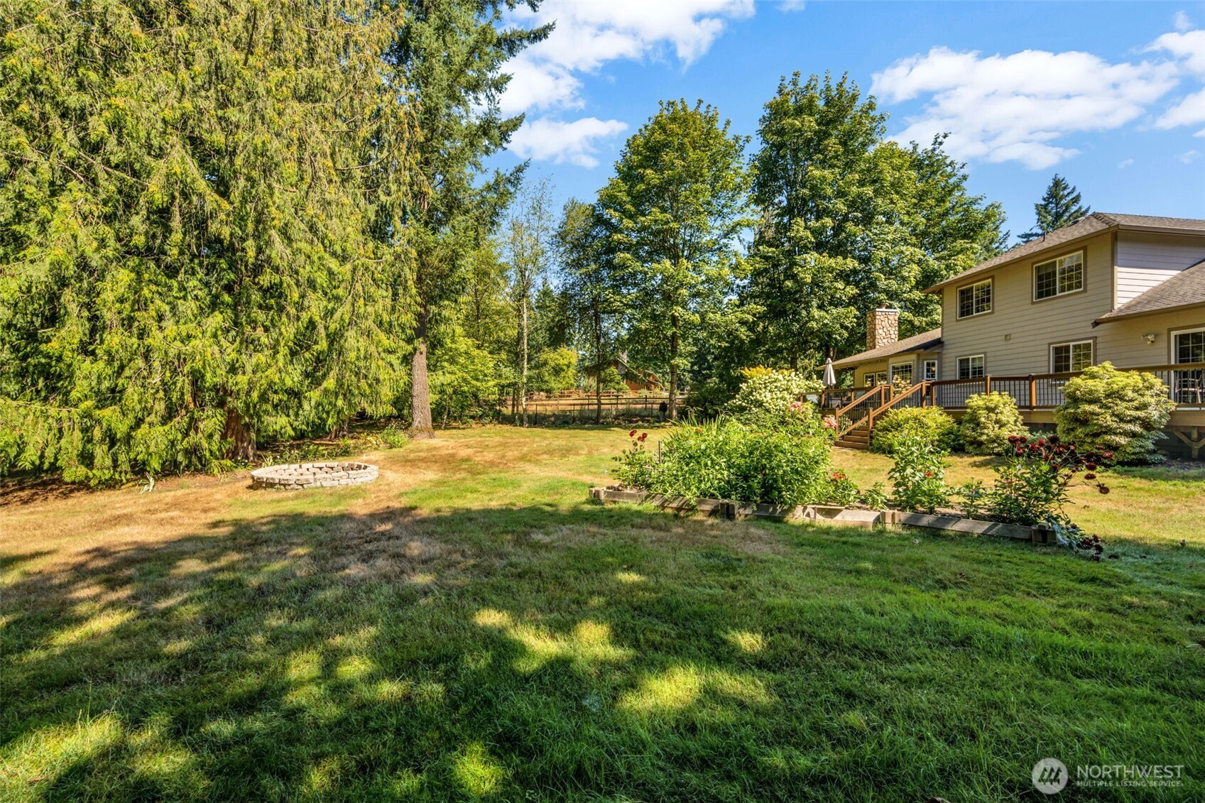 18005 252nd Avenue Southeast Maple Valley, WA 98038 - Photo 33 of 40 a view of backyard with swimming pool and green space