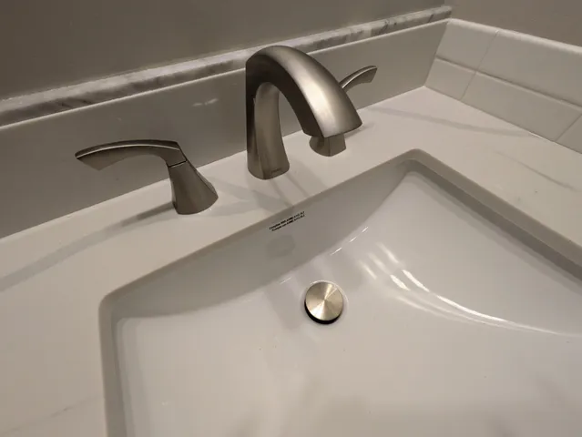 a close view of sink