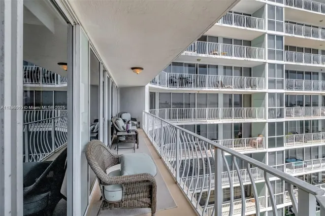 a view of a ocean from a balcony