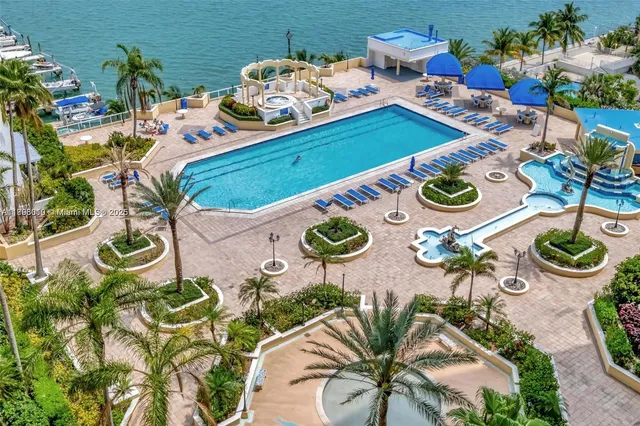 a view of a city with tall buildings