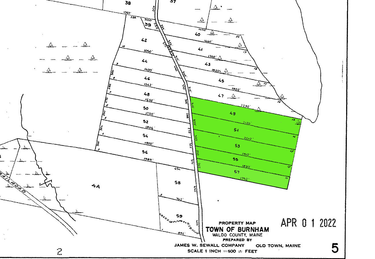 11-15 Morgan Road Burnham, ME 04922 - Photo 10 of 12 TAX MAPS 5 - 3 on full map 5 lots cr