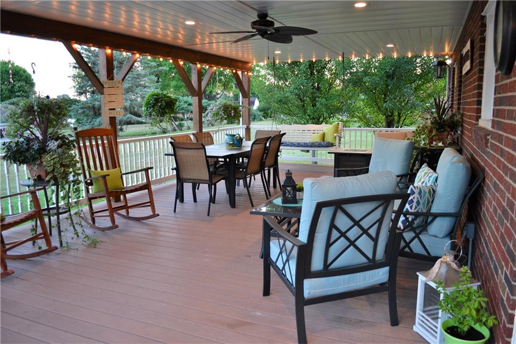 1515 Butler Road Worthington, PA 16262 - Photo 6 of 25 The 32x16 covered deck has composite decking and vinyl railings for easy maintenance. Recessed lighting and a ceiling fan make this a comfortable place to hang out.