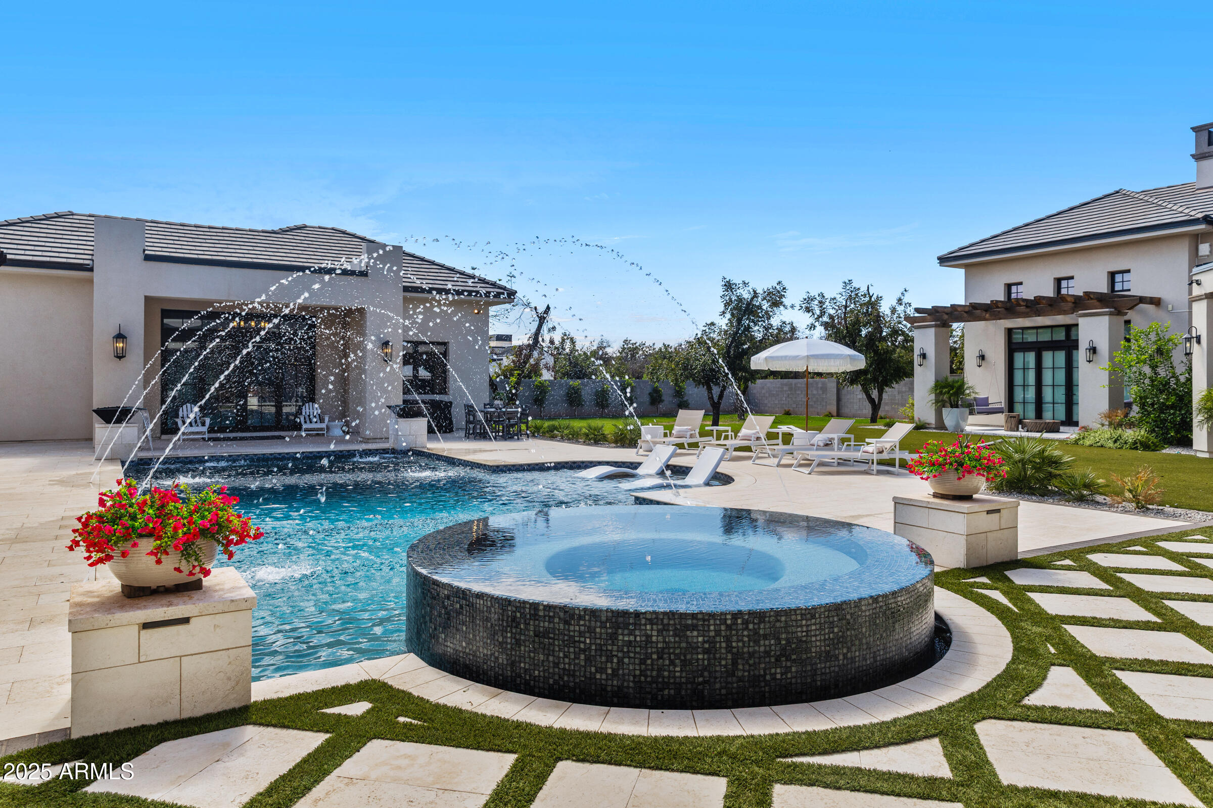20623 East Cloud Road Queen Creek, AZ 85142 - Photo 58 of 115 a view of a house with swimming pool and sitting area