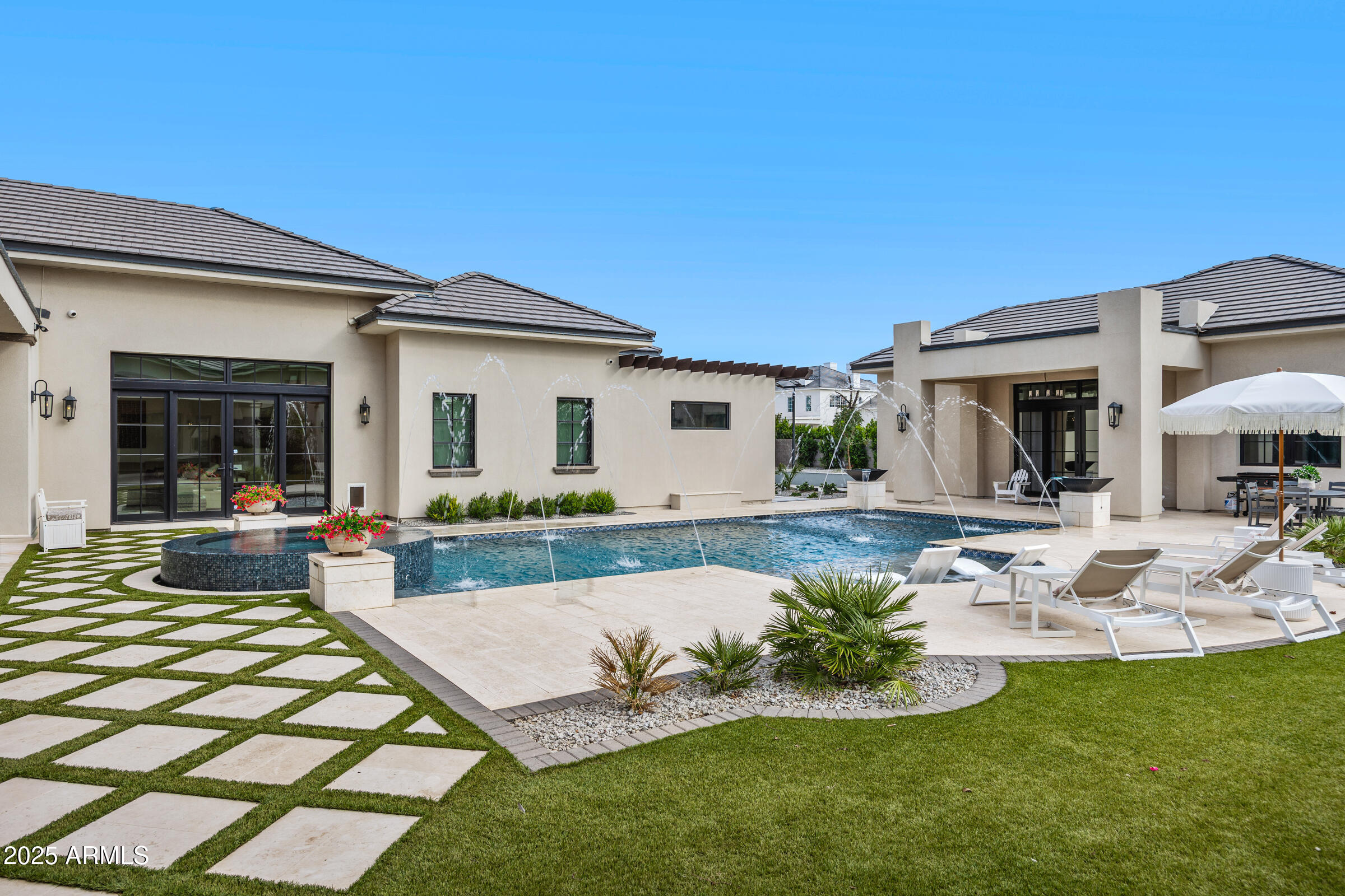 20623 East Cloud Road Queen Creek, AZ 85142 - Photo 67 of 115 a view of a house with swimming pool and sitting area