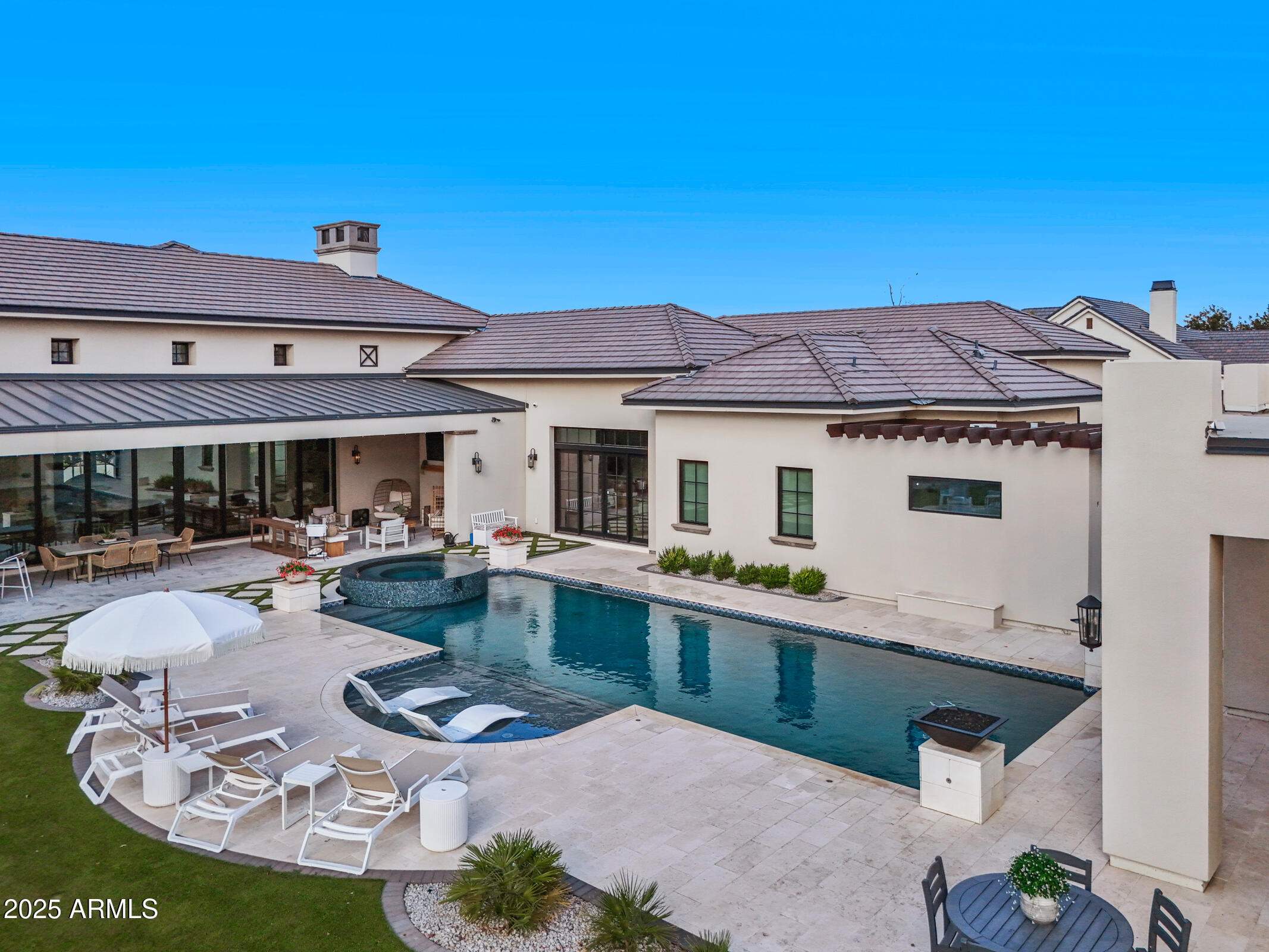 20623 East Cloud Road Queen Creek, AZ 85142 - Photo 100 of 115 a view of a house with swimming pool and sitting area