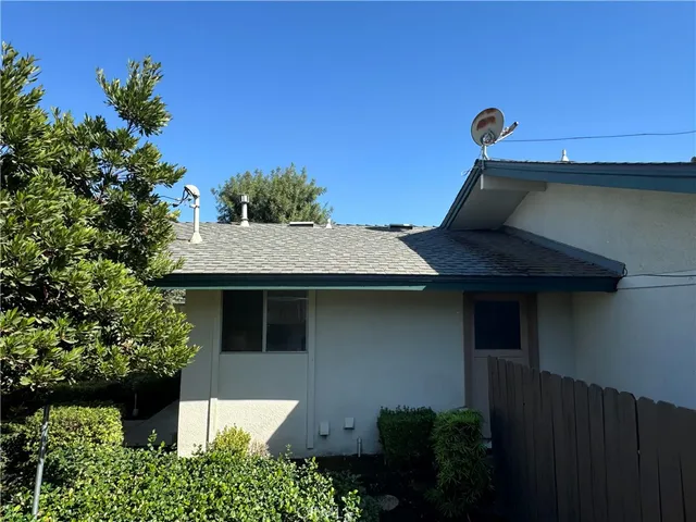 a view of a black gate