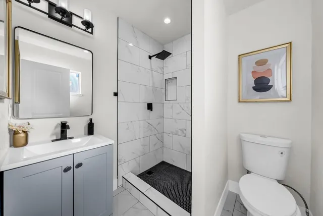 a view of backyard of house