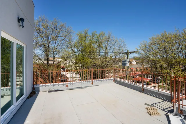 a view of balcony with city view