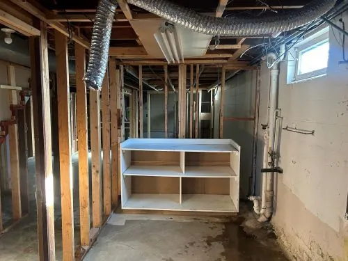 a view of a storage room