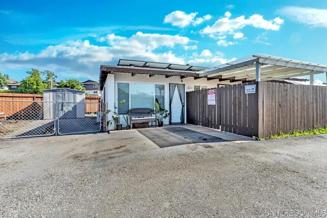 a backyard of a house